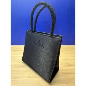 Givenchy Parfums Mini Tote Bag Black Beaded Handles Small Handbag Y2K